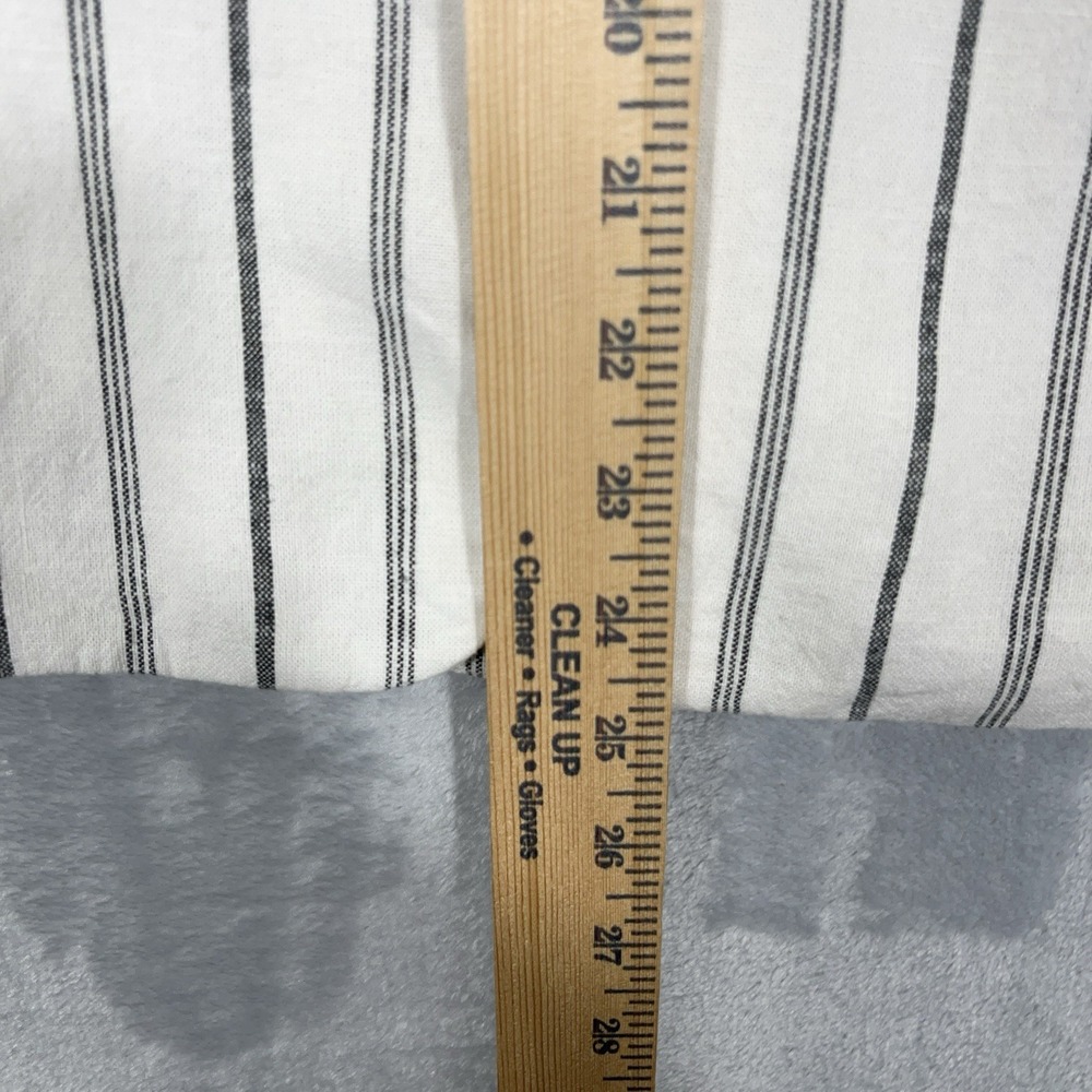 Old Navy Womens Black White Striped Linen Blend Lined Blazer S Career‎ Academia - Picture 7 of 10